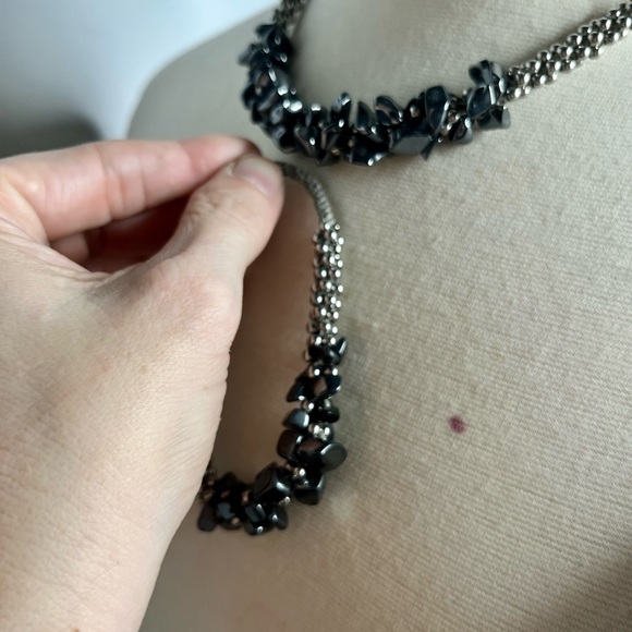 joseph Noguchi bracelet - beautiful dark stone piece with beading & embroidery - Picture 5 of 5